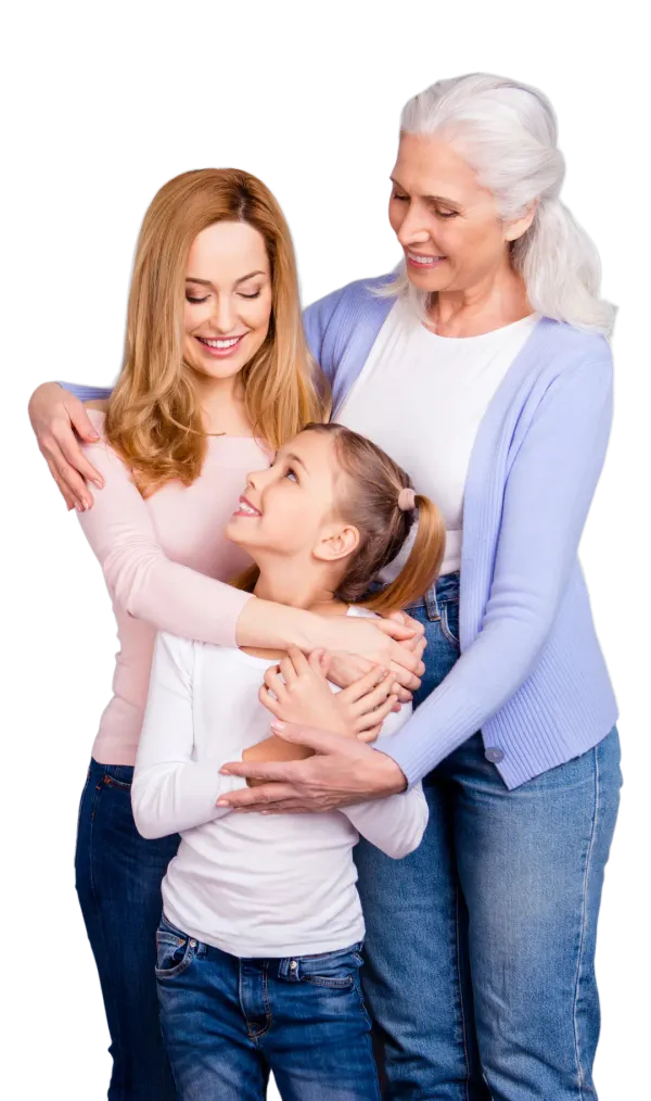 Trois générations réunies - Service d'accompagnement intergénérationnel Faty & Vous